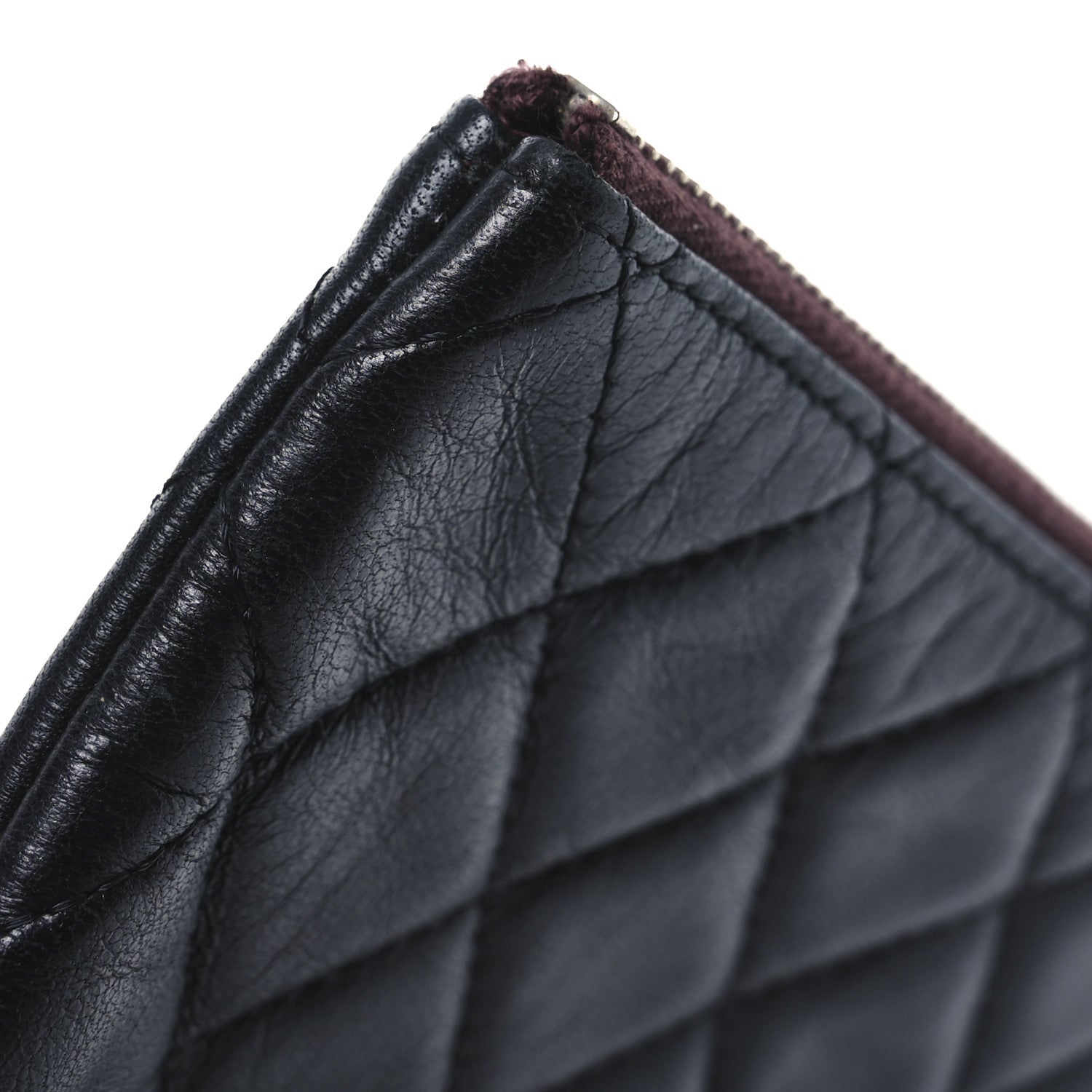 Chanel Lambskin Quilted Medium Cosmetic Case Black 9 of 9