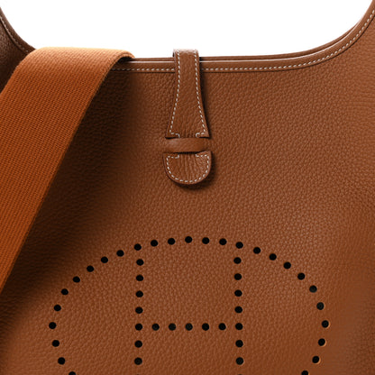 Hermes Taurillon Clemence Evelyne III PM Gold 8 of 11