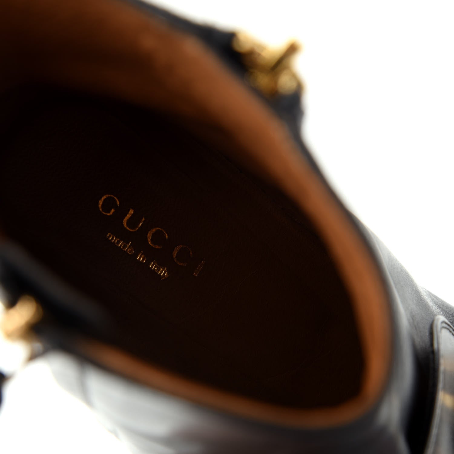 Gucci Betis Glamour Calfskin Web Pearl Embellished Peyton 75mm Ankle Boots 36 Black 8 of 11