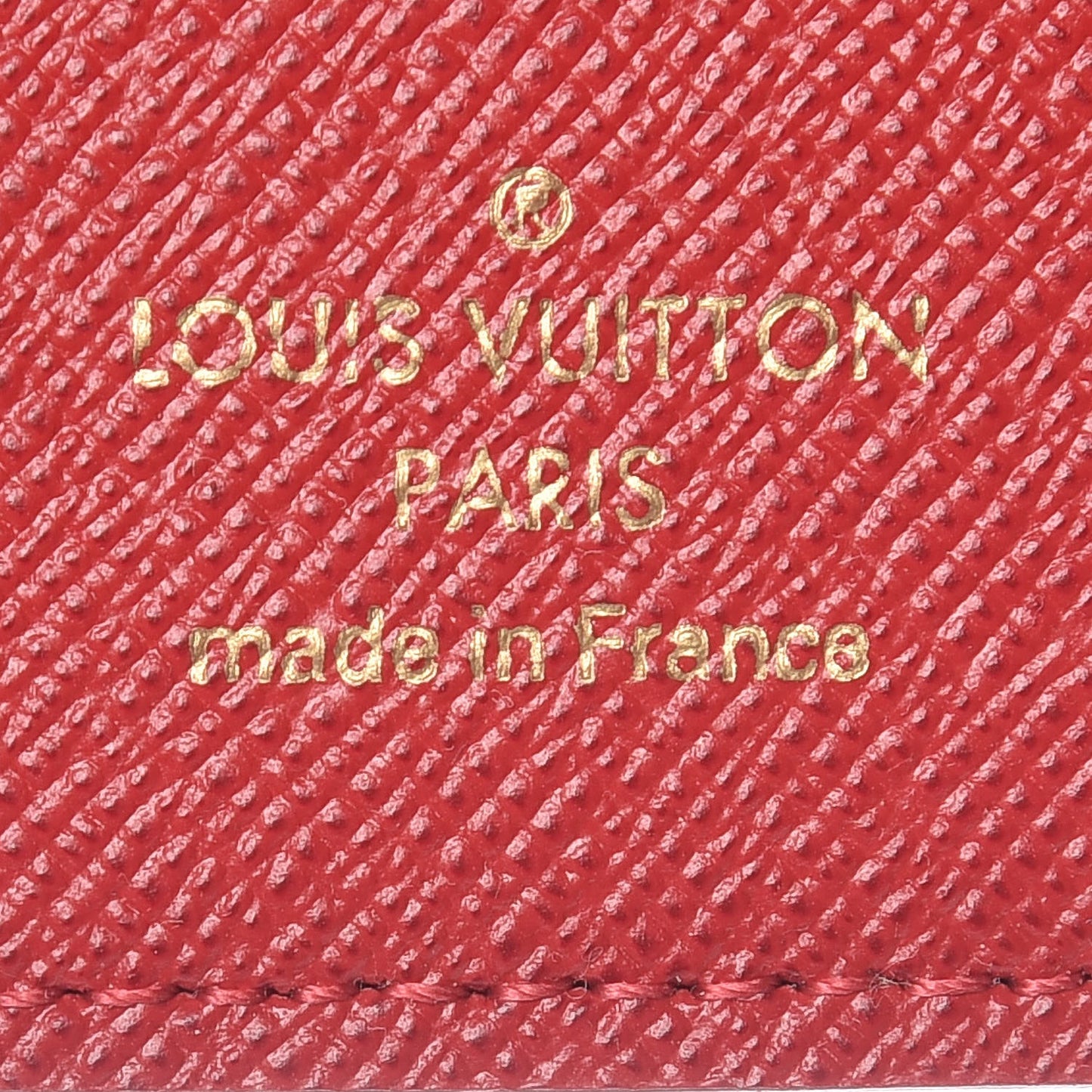 Damier Ebene Studded Victorine Wallet Cherry