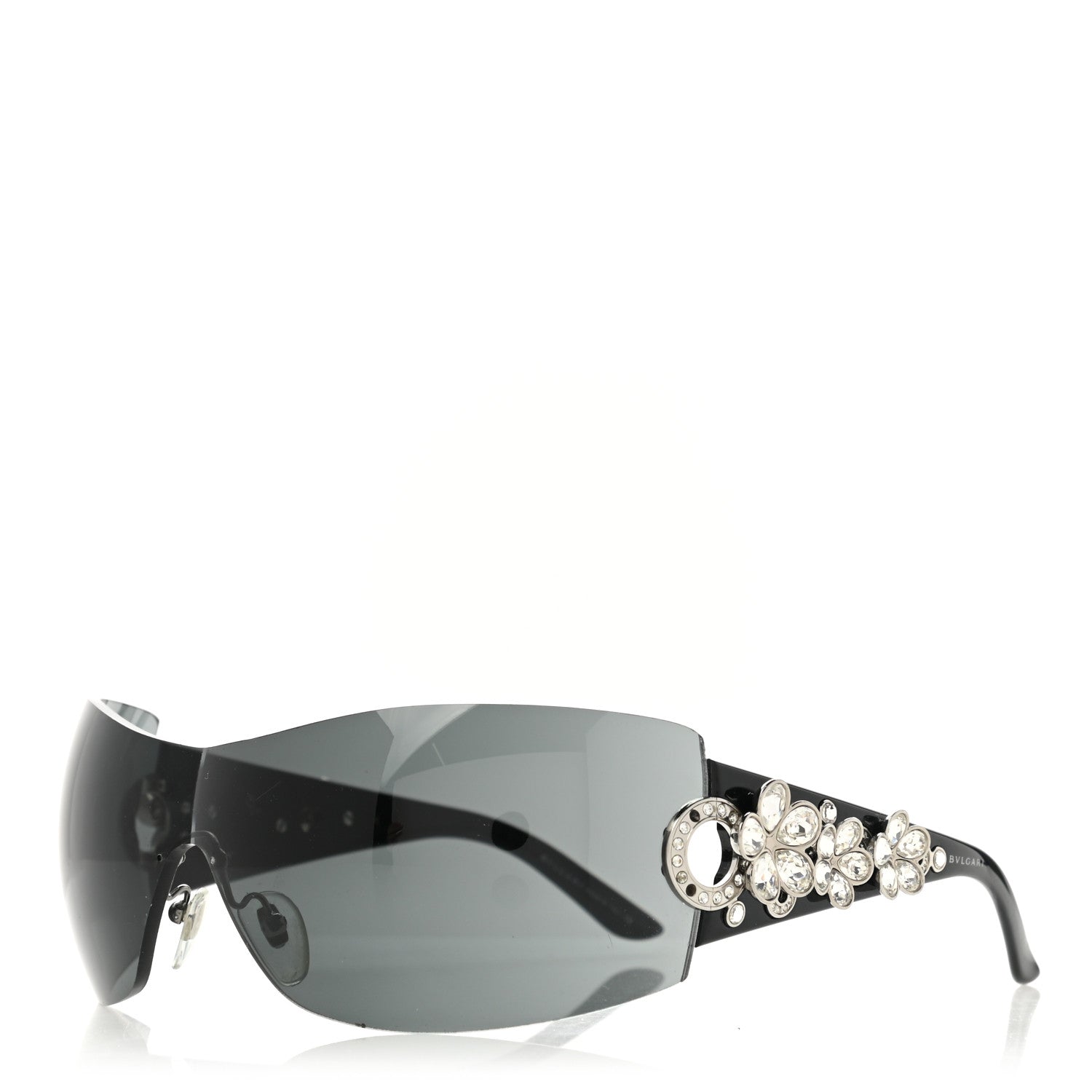 Bulgari BVLGARI Crystal Flower Sunglasses 652-B Black 1 of 7