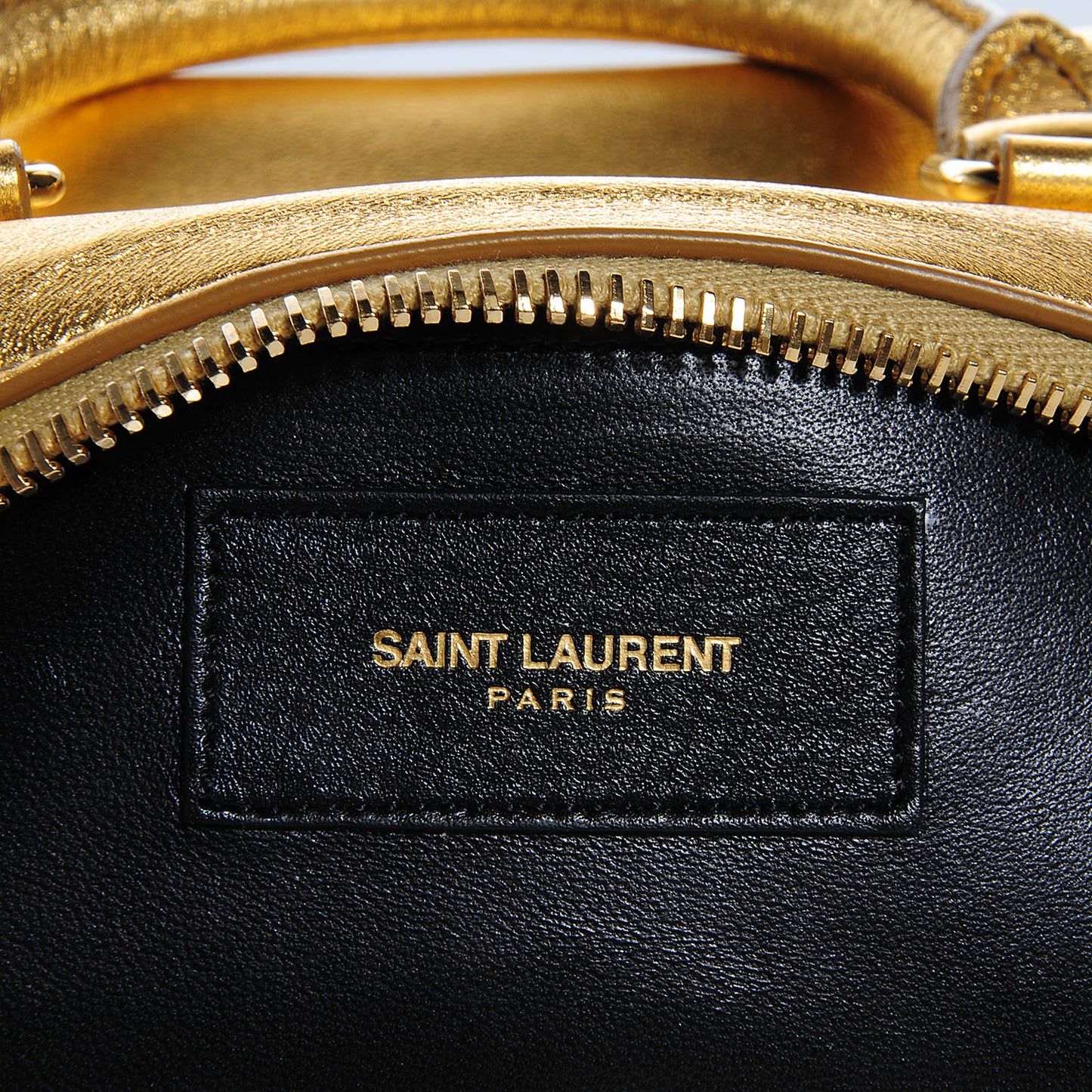 Metallic Leather Classic Duffle Toy Gold