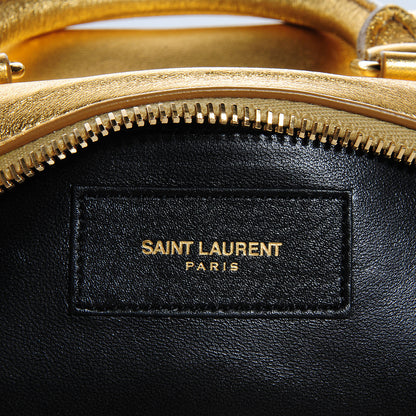 Saint Laurent Metallic Leather Classic Duffle Toy Gold 7 of 9