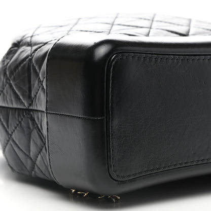 Chanel Aged Calfskin Quilted Gabrielle Backpack Black 9 of 10