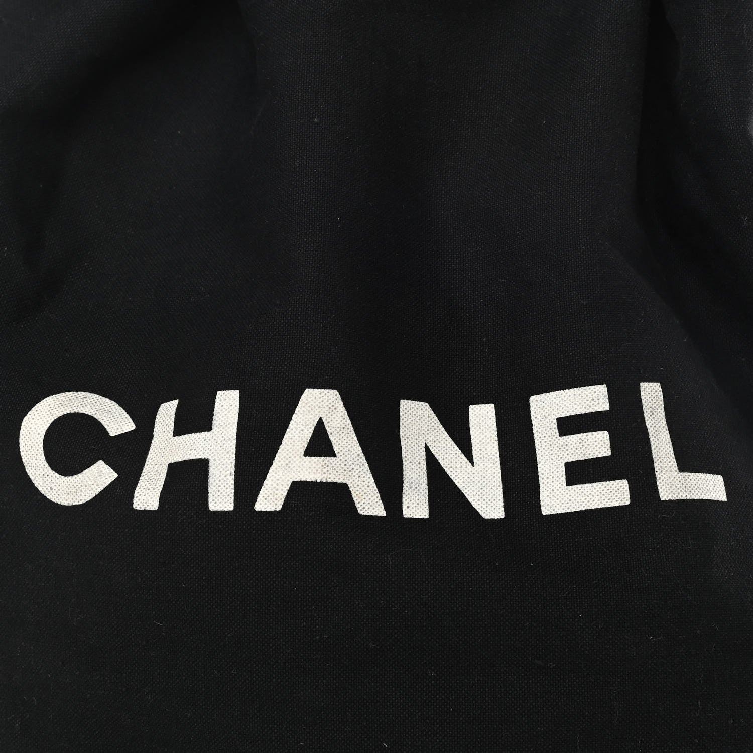 Chanel Canvas Drawstring Backpack Black White 8 of 12