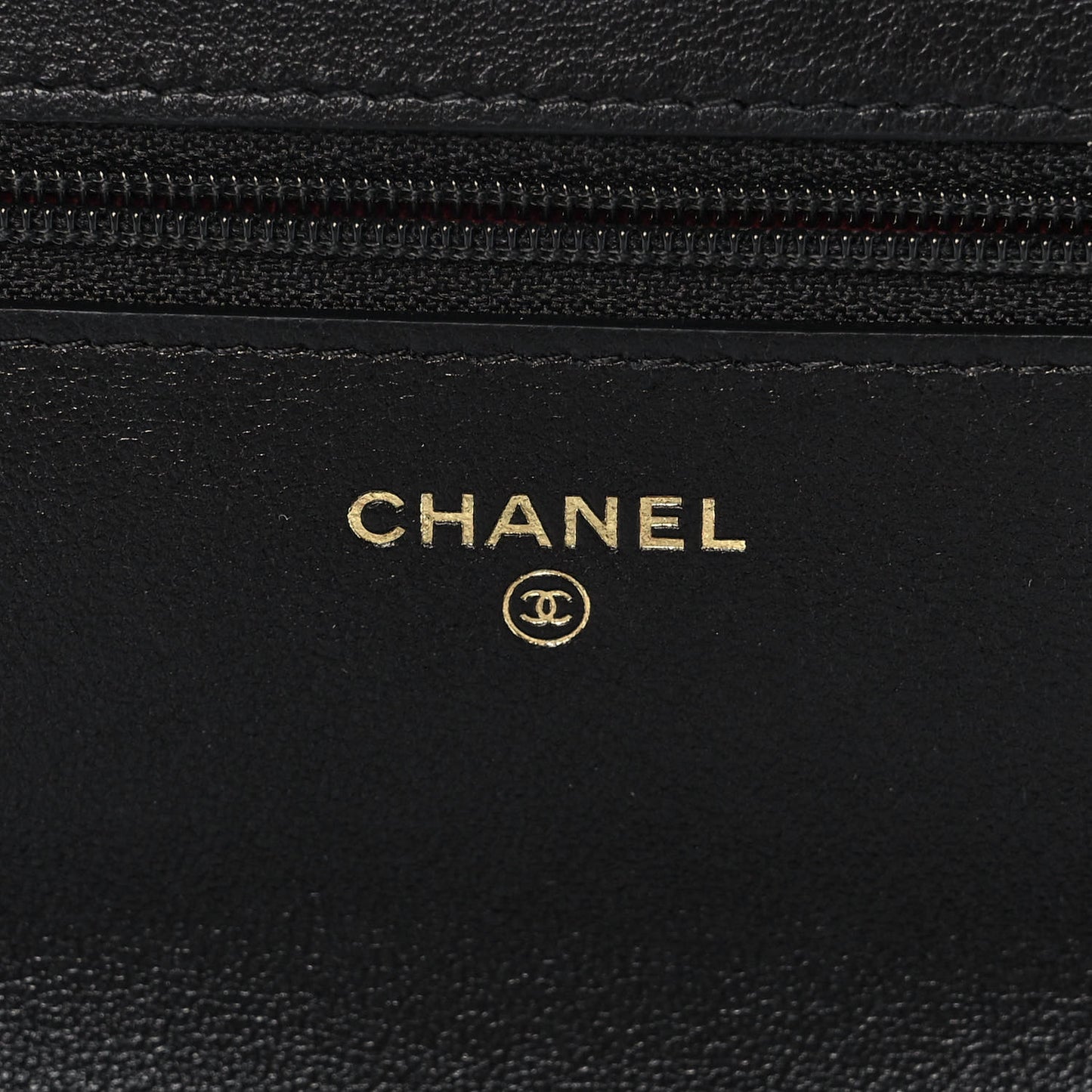 Lambskin Quilted Chanel 19 Wallet On Chain WOC Black