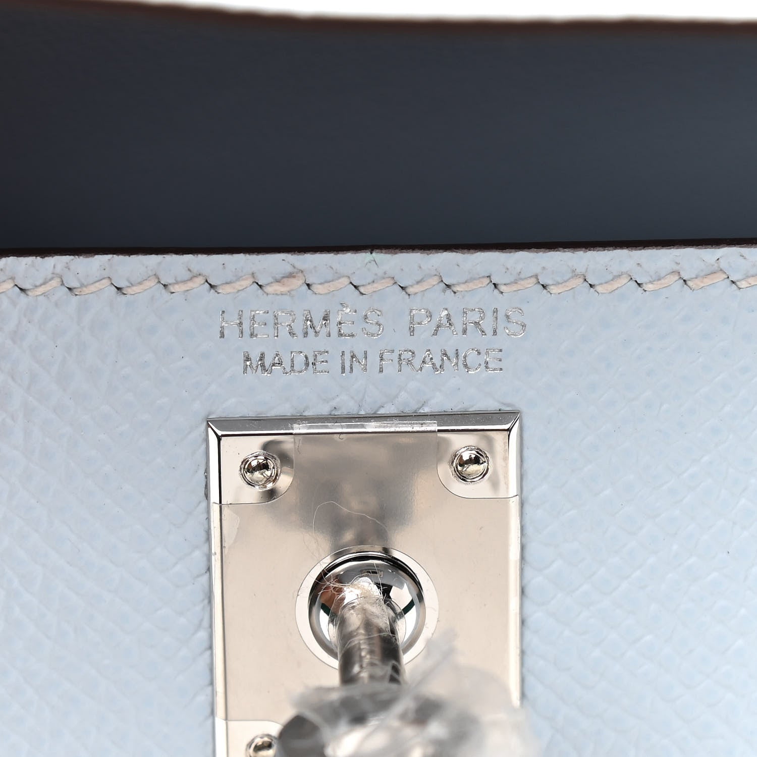 Hermes Epsom Mini Kelly Sellier 20 Bleu Brume Vert Jade Gold 7 of 11