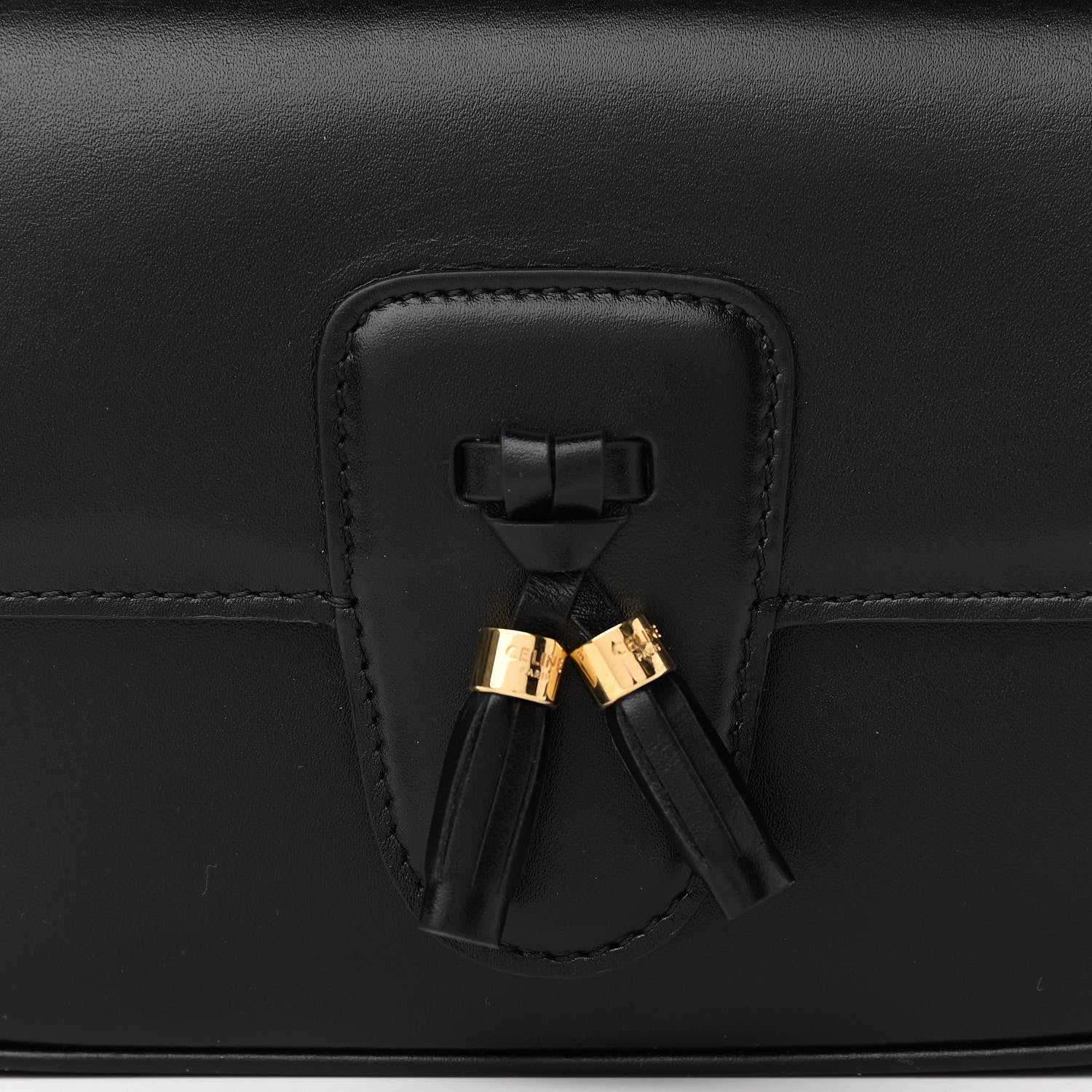 Celine Smooth Calfskin Tassel Belt Bag Black 7 of 11
