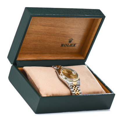 Rolex Stainless Steel 18K Yellow Gold 36mm Oyster Perpetual Datejust Watch Champagne 16233 5 of 5