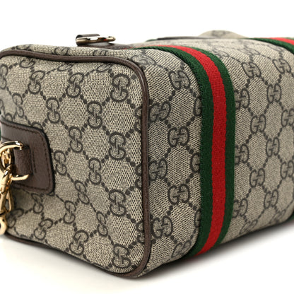 Gucci GG Supreme Web Mini GG Top Handle Bag Beige Ebony New Acero 9 of 11