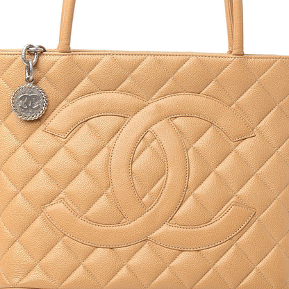 Chanel Caviar Quilted Medallion Tote Beige 9 of 9