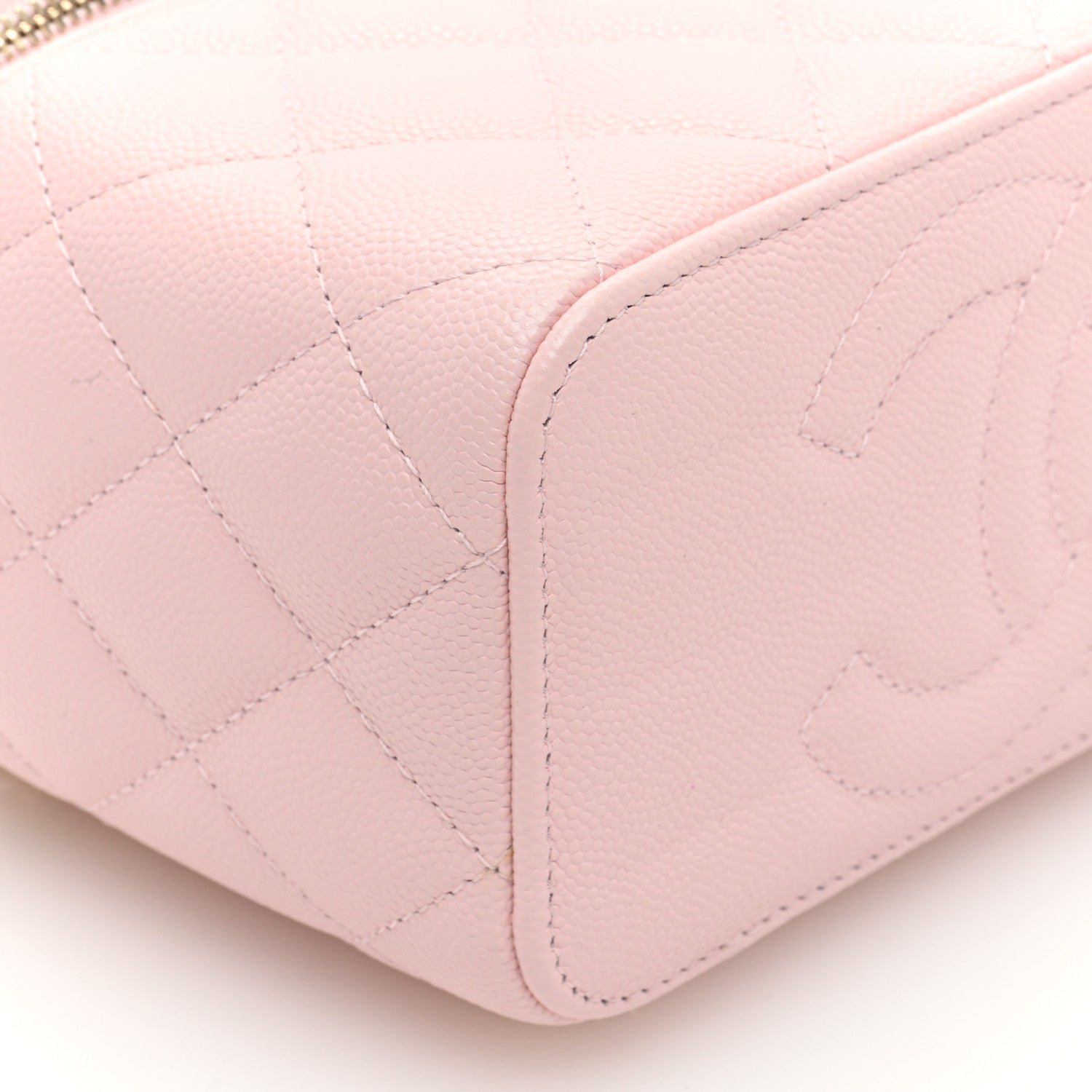 Chanel Caviar Quilted Small Vanity Case With Chain Light Pink 10 of 12