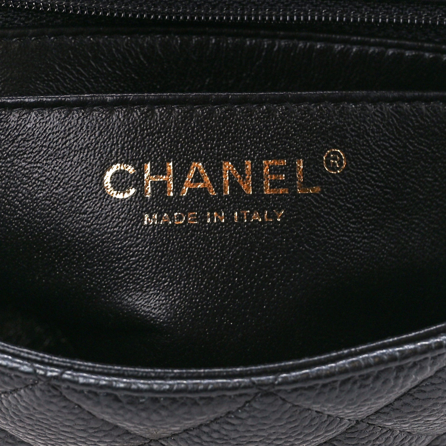 Iridescent Caviar Quilted Mini Rectangular Flap Charcoal