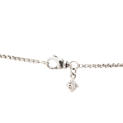 David Yurman Sterling Silver Diamond 30mm Thoroughbred Pendant Necklace 4 of 4