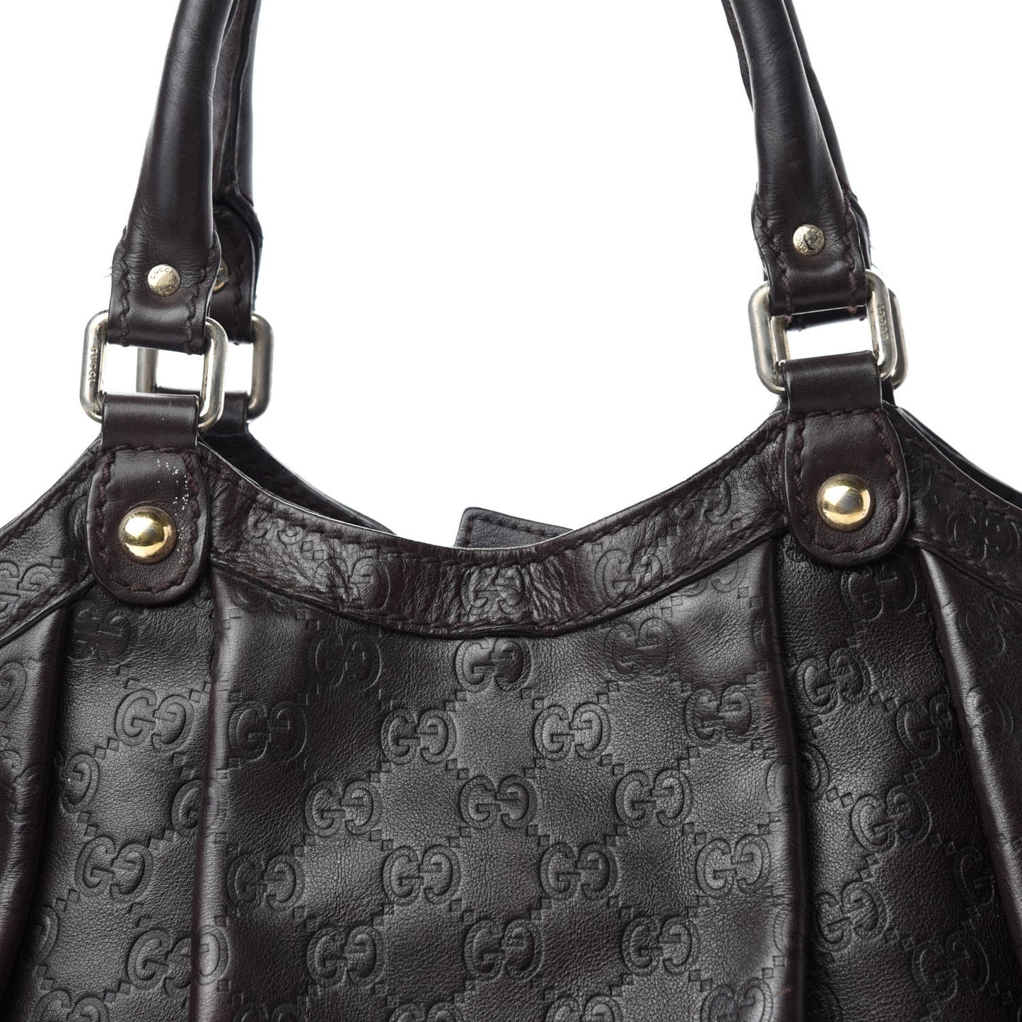 Guccissima Medium Sukey Tote Chocolate