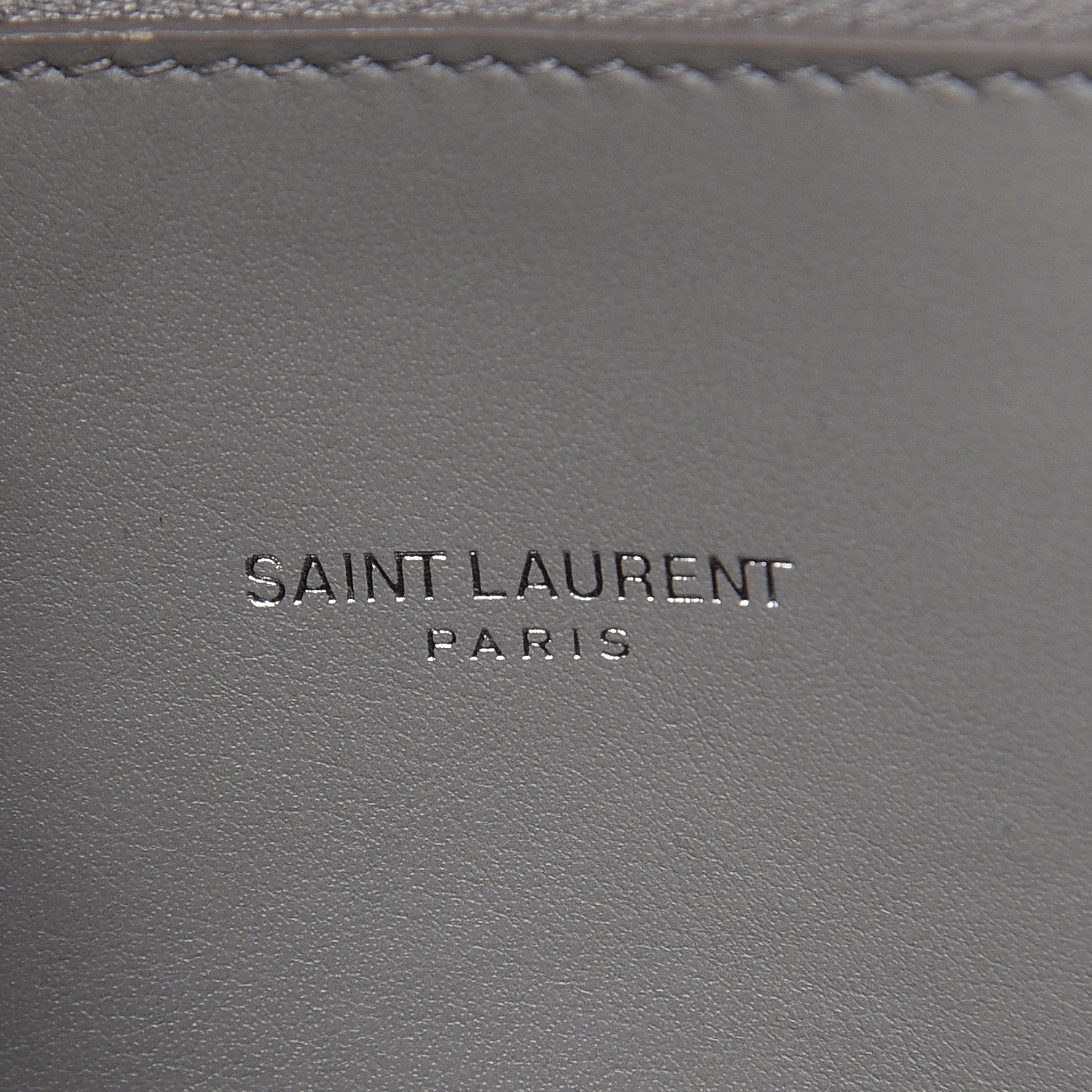 Saint Laurent Grained Calfskin Topstich Baby Sac De Jour Fog 7 of 15