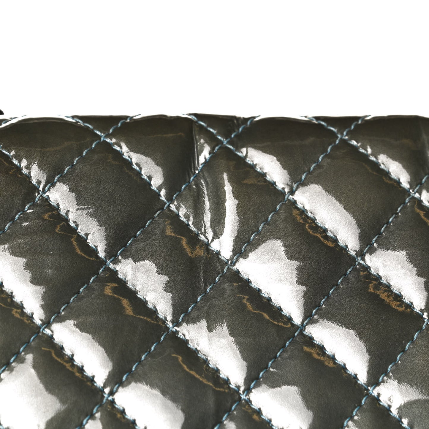 Patent Quilted Reissue XL Maxi Flap Grey