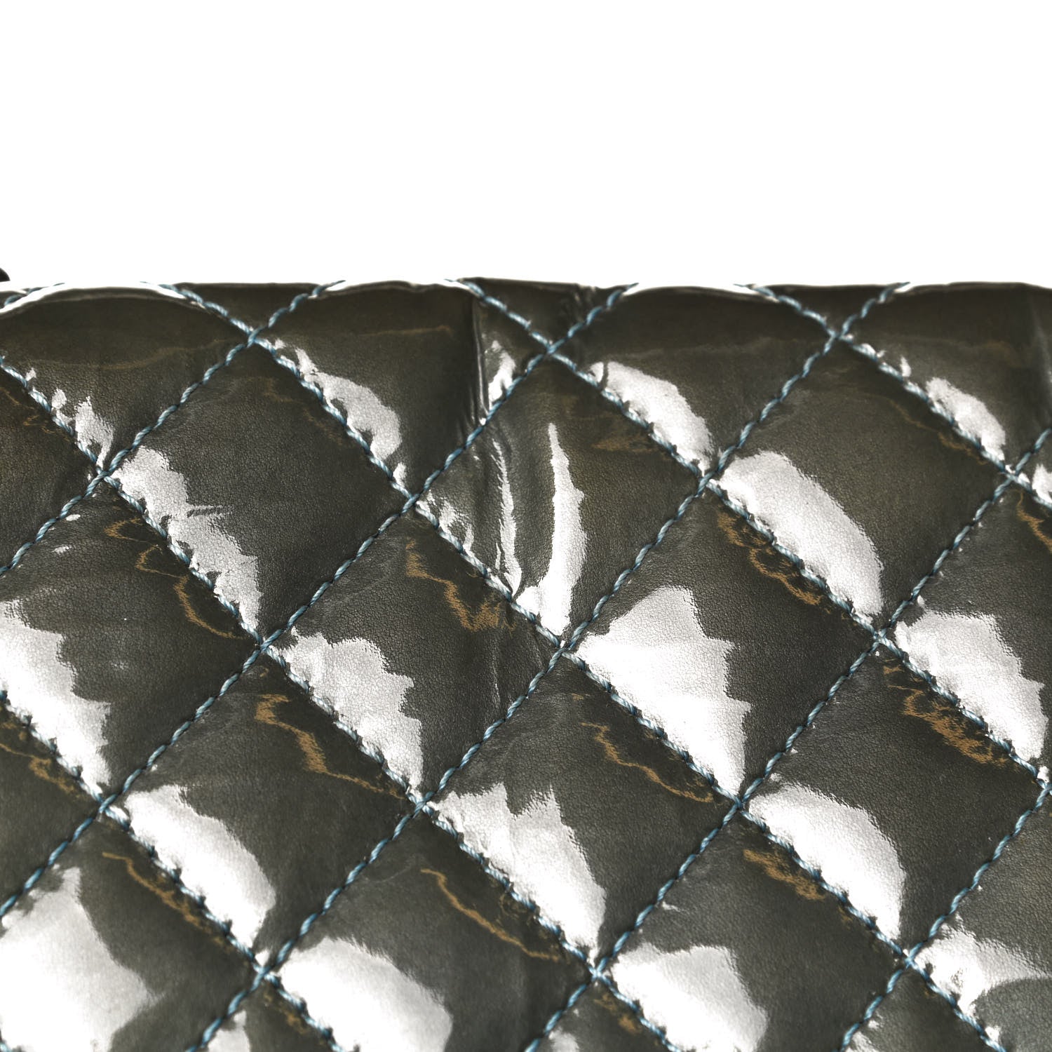 Chanel Patent Quilted Reissue XL Maxi Flap Grey 16 of 17