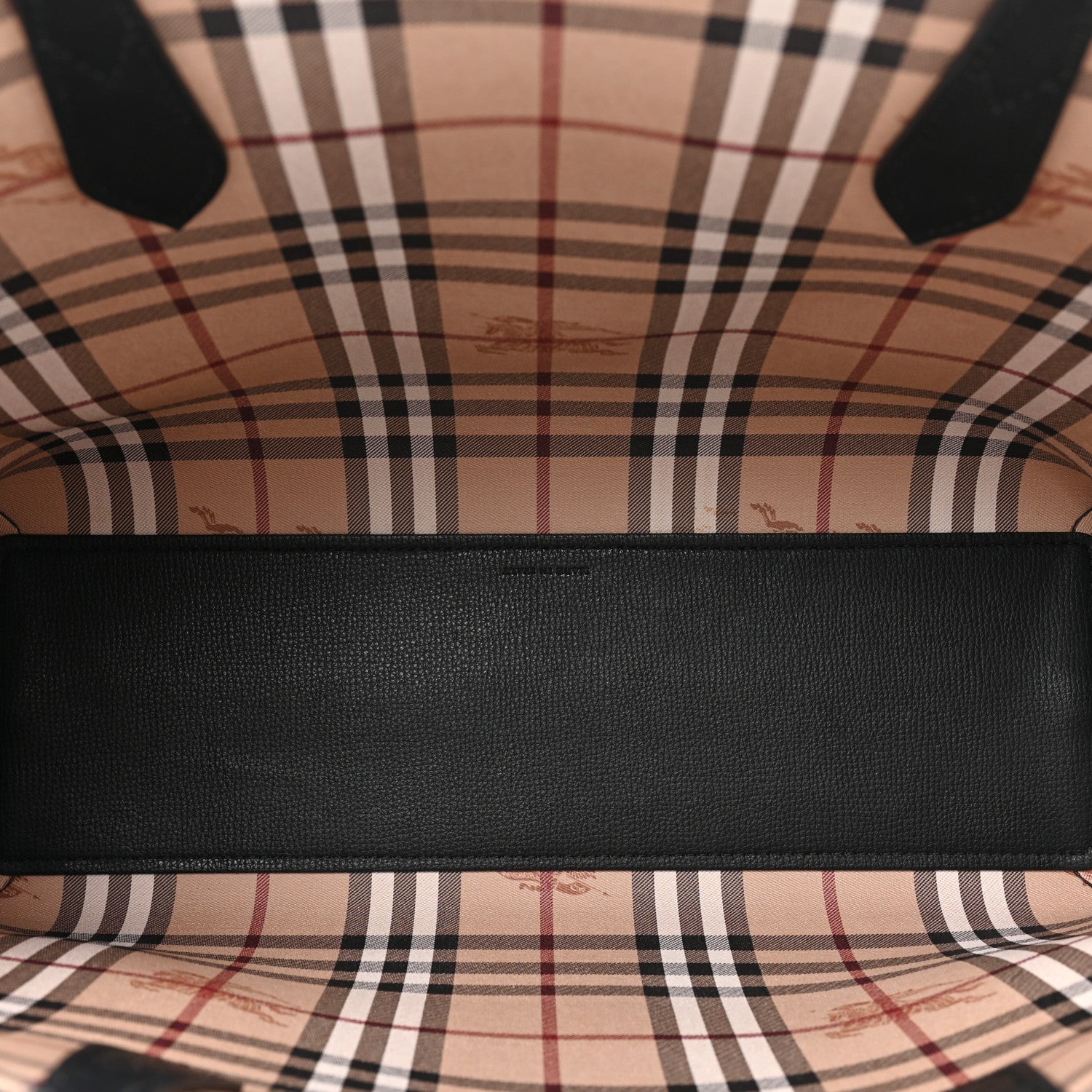 Burberry Grainy Calfskin Haymarket Colours Check Medium Zip Tote Black 8 of 22