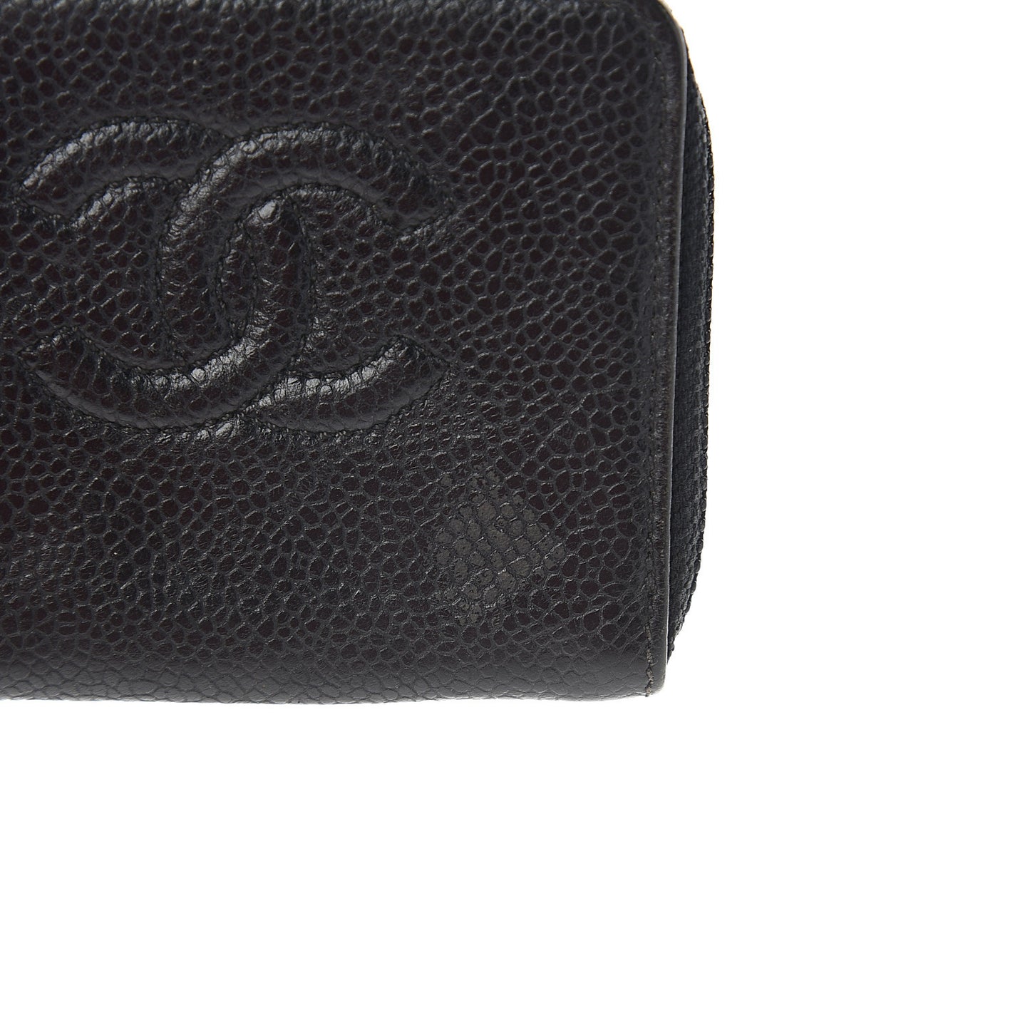 Caviar Timeless CC Zip Around Coin Purse Black