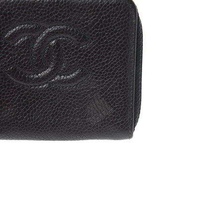 Chanel Caviar Timeless CC Zip Around Coin Purse Black 8 of 8