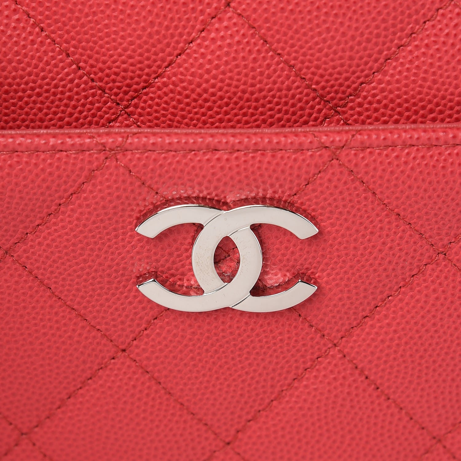 Chanel Caviar Quilted Camera Case Dark Pink 8 of 11