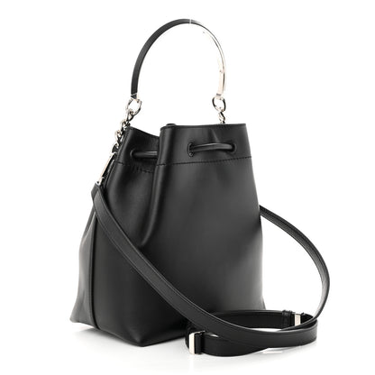 Jimmy Choo Smooth Shiny Calfskin Bon Bon Bucket Bag Black 3 of 9