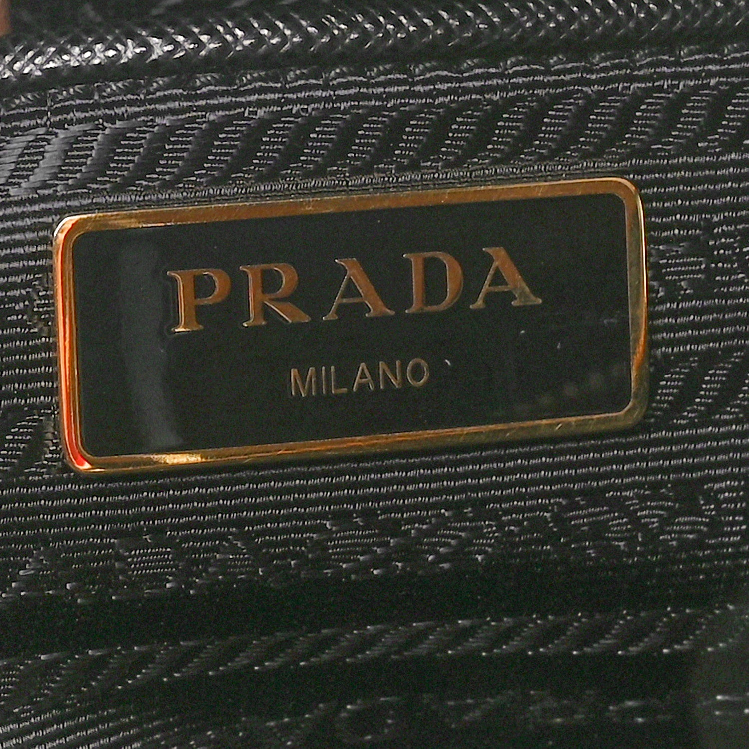 Prada Tessuto Nylon Saffiano Small Tote Black 6 of 9