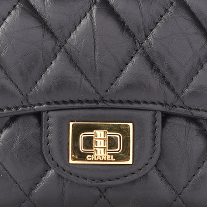 Chanel Aged Calfskin Quilted Reissue Compact Wallet Black 9 of 10