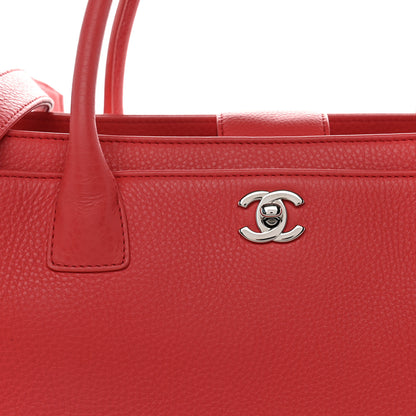 Chanel Calfskin Cerf Executive Shopper Tote Red 7 of 9
