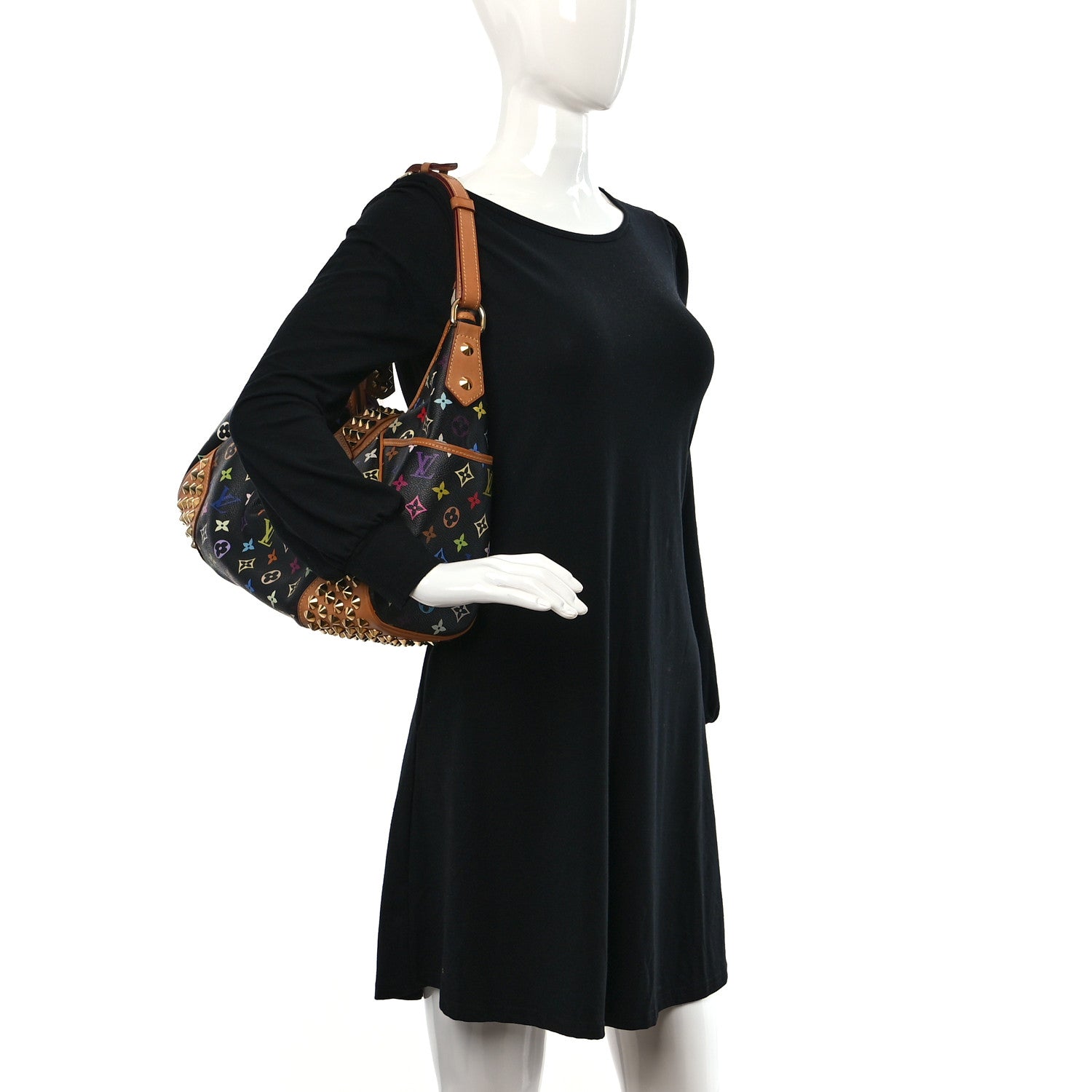 Louis Vuitton Monogram Multicolor Chrissie Black 2 of 8