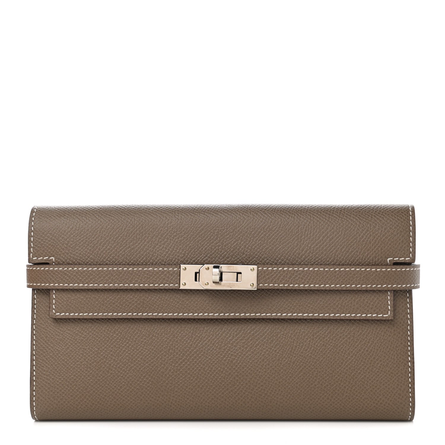 Hermes Epsom Kelly Longue Wallet Etoupe 1 of 8
