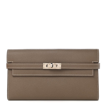 Hermes Epsom Kelly Longue Wallet Etoupe 1 of 8