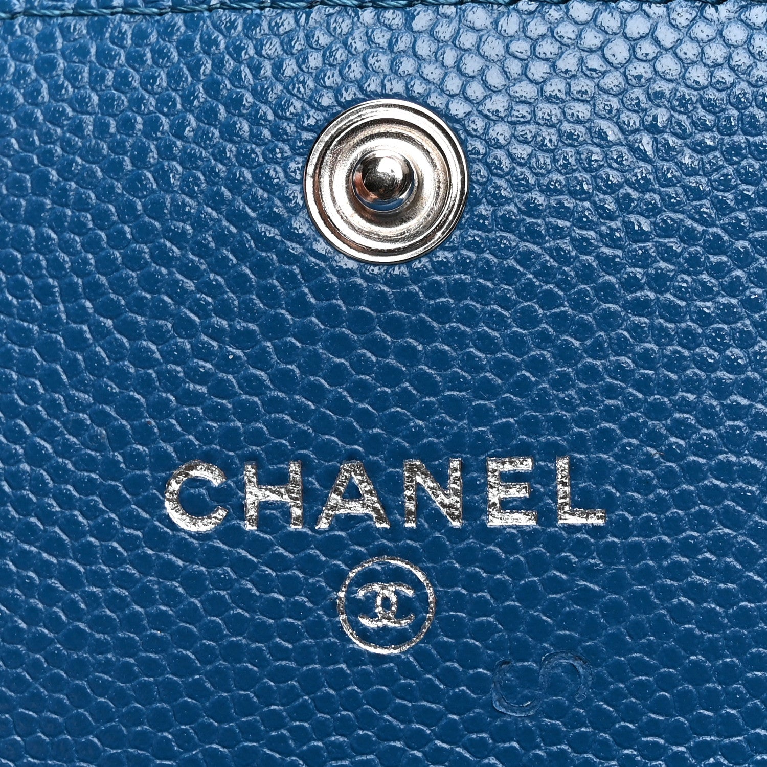 Chanel Caviar Quilted Airpods Pro Holder Belt Blue 4 of 7