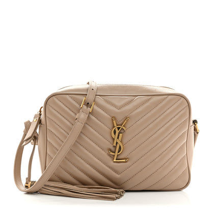 Saint Laurent Calfskin Matelasse Monogram Lou Camera Bag Nude Powder 1 of 10