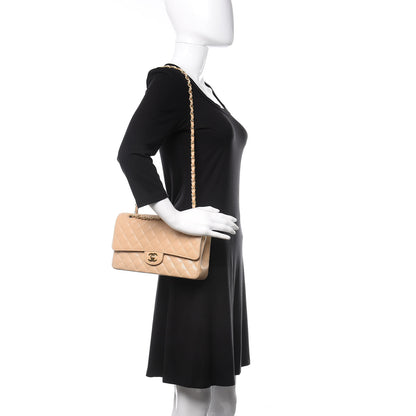 Chanel Caviar Quilted Medium Double Flap Beige Clair 2 of 11
