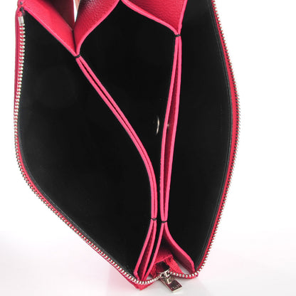 Celine Grained Calfskin Solo Trio Cosmetic Pouch Fuchsia 5 of 7