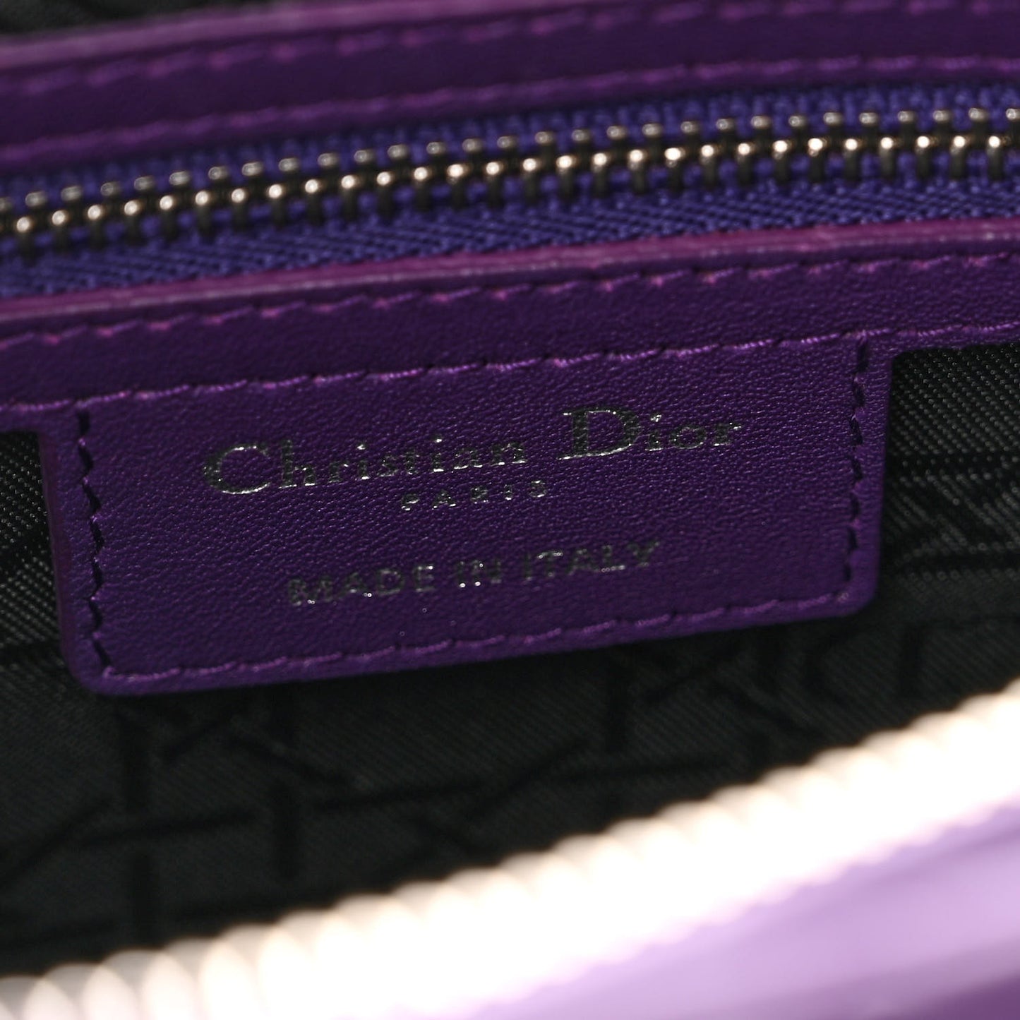 Lambskin Cannage Medium Lady Dior Purple