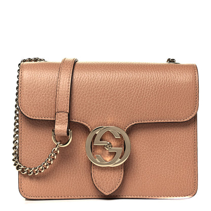 Gucci Dollar Calfskin Small Interlocking G Shoulder Bag Camelia 1 of 9