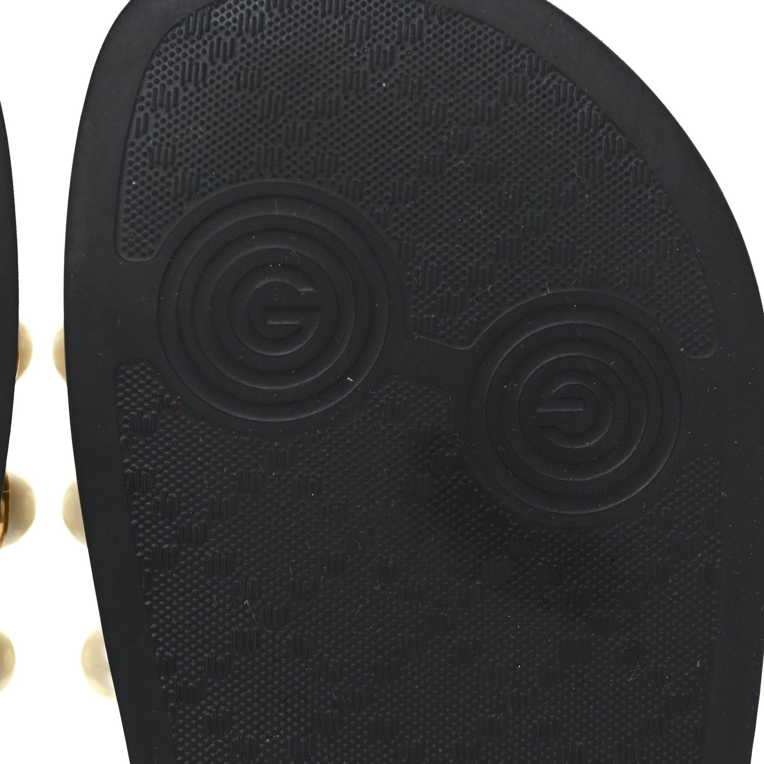 Gucci GG Supreme Monogram Slide Pearls Sandals 36 Beige 7 of 9