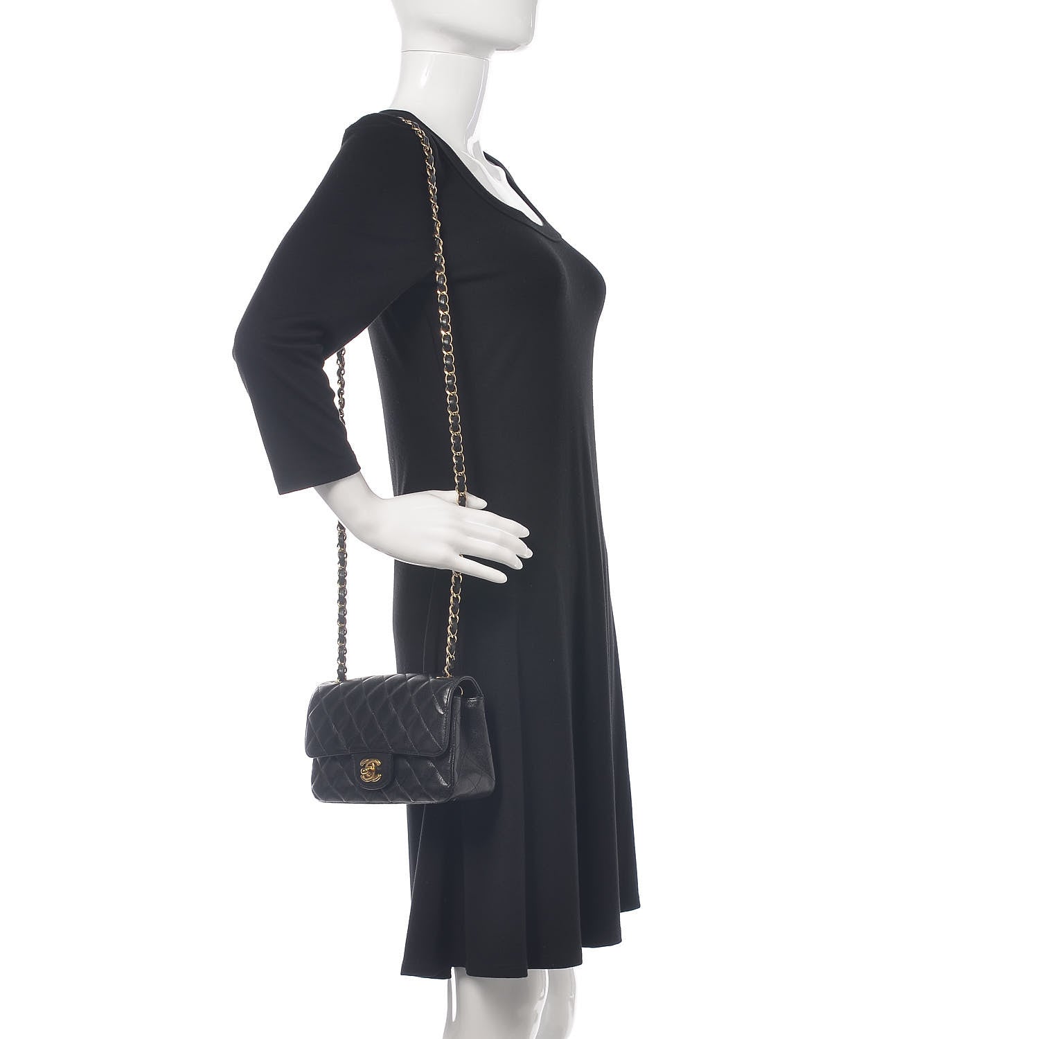 Chanel Caviar Quilted Mini Rectangular Flap Black 2 of 17