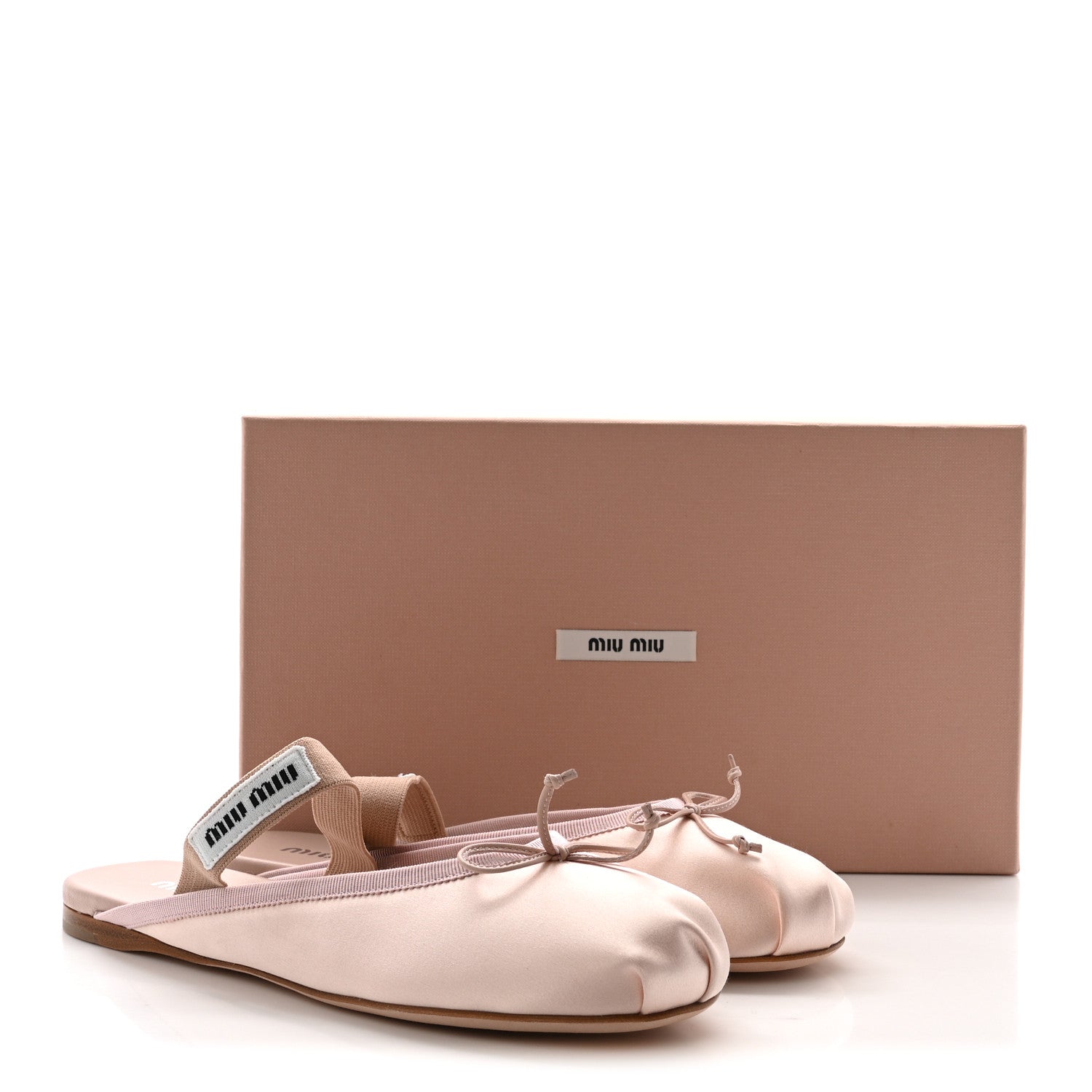 Miu Miu Raso Ballerina Mules 38.5 Orchidea 9 of 9