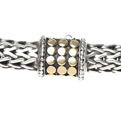 John Hardy Sterling Silver 18K Yellow Gold 6.5mm Dot Classic Chain Necklace 4 of 6