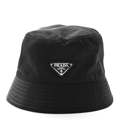Prada Re-Nylon Metal Triangle Logo Bucket Hat XL Black 3 of 7