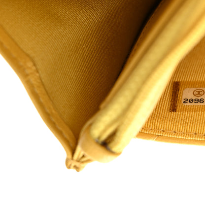 Chanel Lambskin Quilted Wallet On Chain WOC Yellow 8 of 14