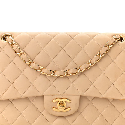 Chanel Lambskin Quilted Medium Double Flap Beige 8 of 15