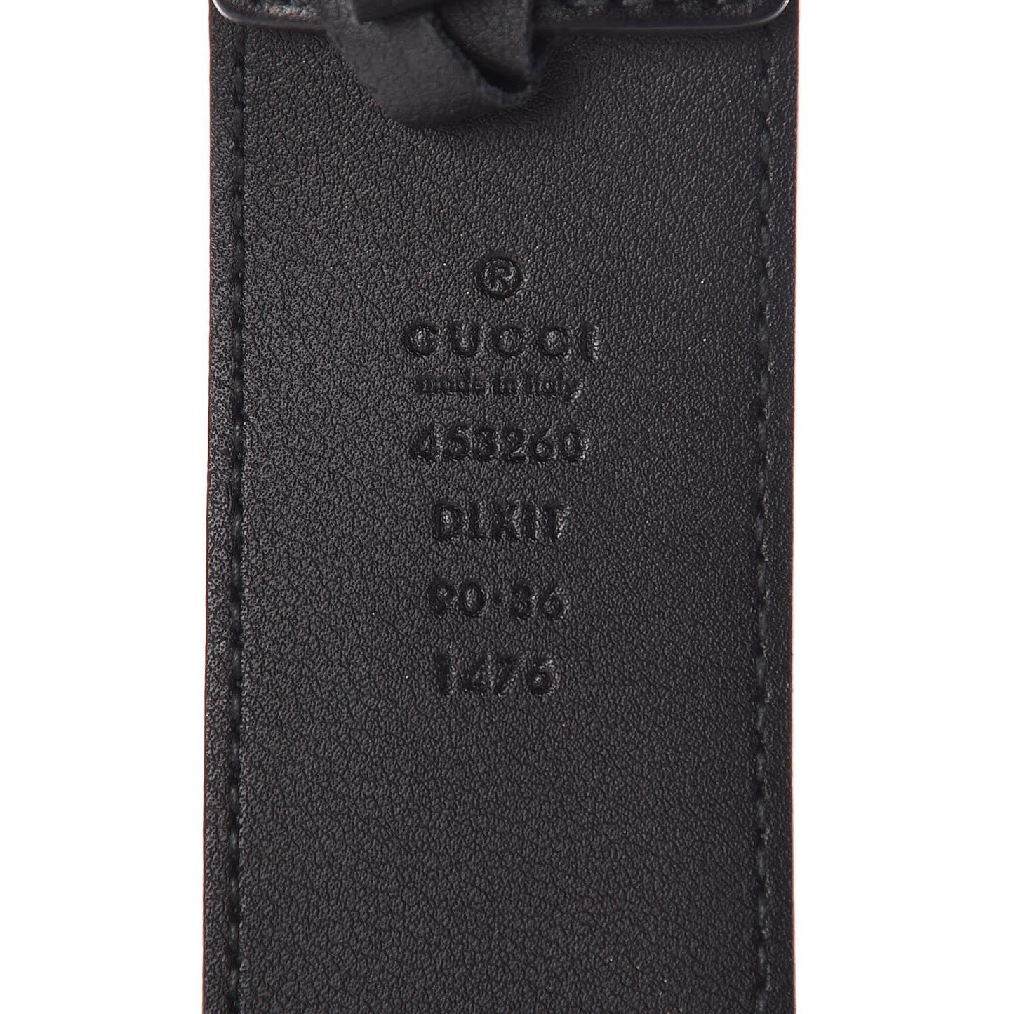 Moon Calfskin Pearl Double G 40mm Belt 90 36 Black Cream