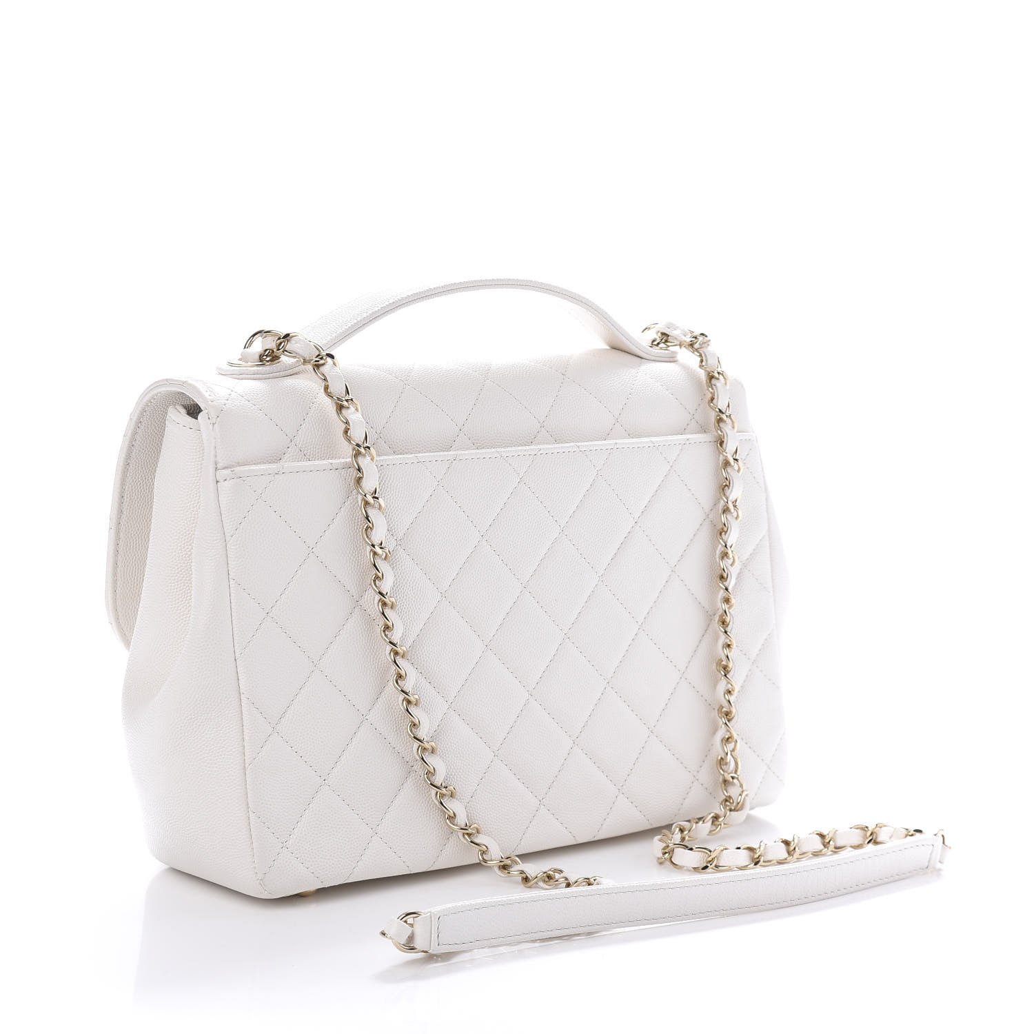 Chanel Caviar Quilted Large Business Affinity Flap White 3 of 11