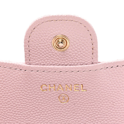 Chanel Caviar Quilted Compact Flap Wallet Light Pink 6 of 9