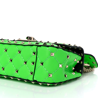 Valentino Garavani Calfskin Mini Rockstud Spike Shoulder Bag Fluo Green 8 of 8